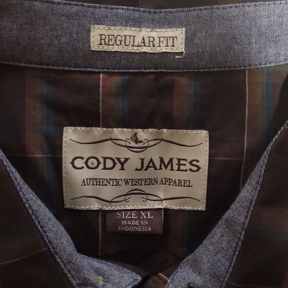 Cody James Men’s Brown Plaid Print Long Sleeve Snap Western Flannel Shirt XLarge - Picture 4 of 10